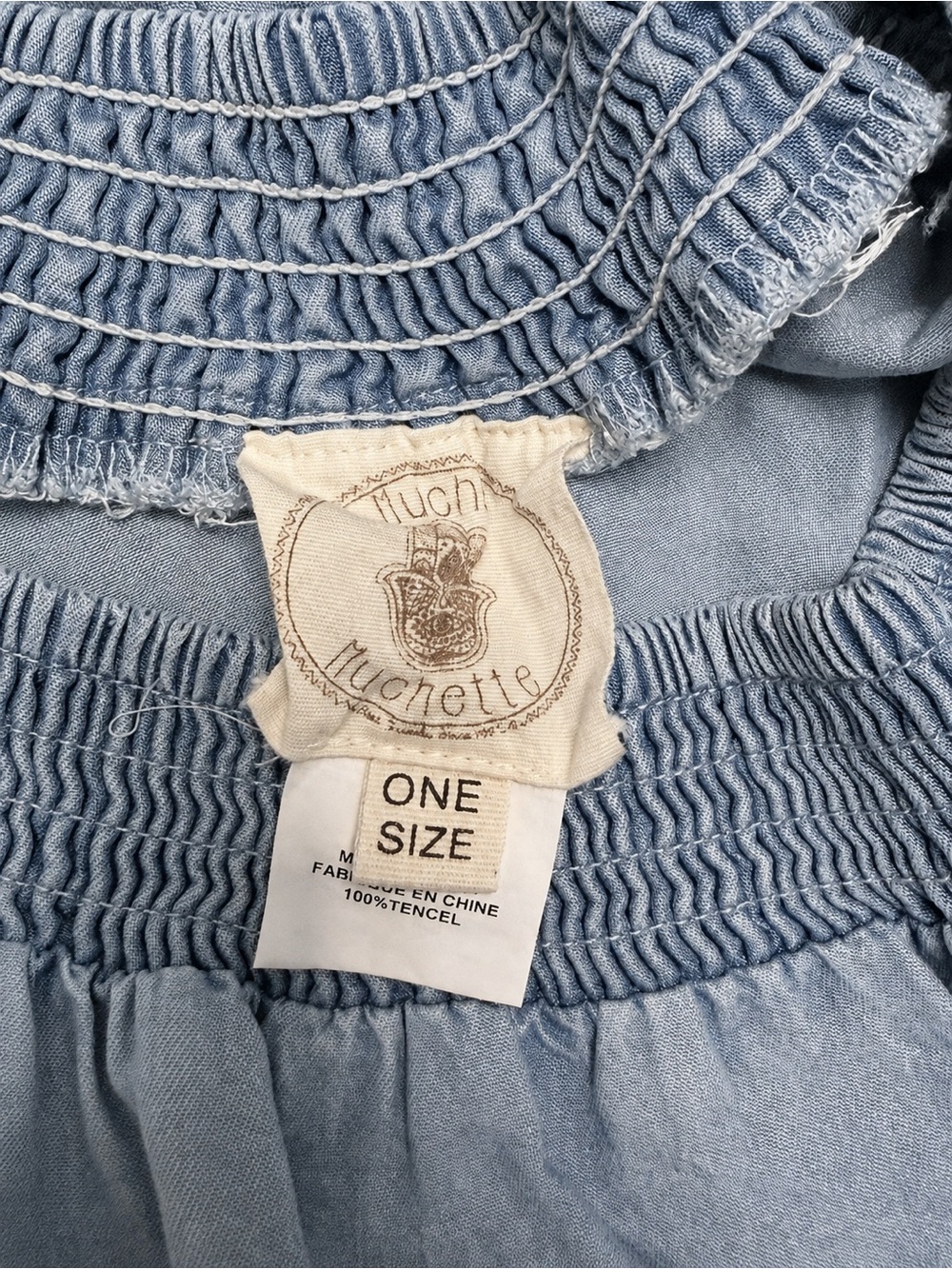 Muche & Muchette Live Tencel Smocked Strapless Mini Dress OS - Picture 4 of 4